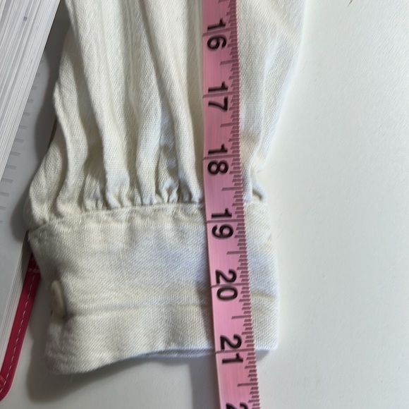 VINTAGE HOMEMADE EMBROIDERED WHITE BOHO HIPPIE LONG SLEEVE NO TAGS SZ M/S - Picture 12 of 13